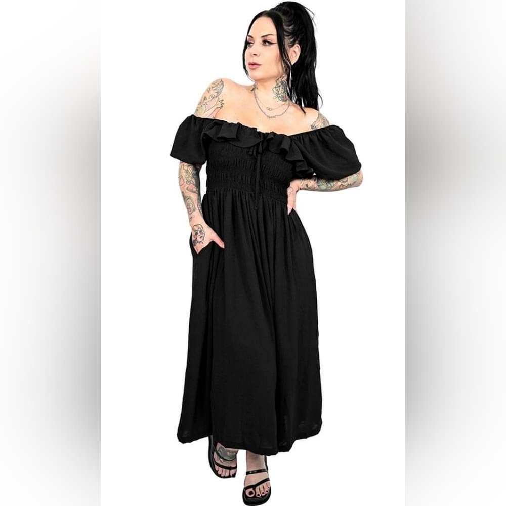 🆕️Foxblood Mallory Ruched Midi Dress